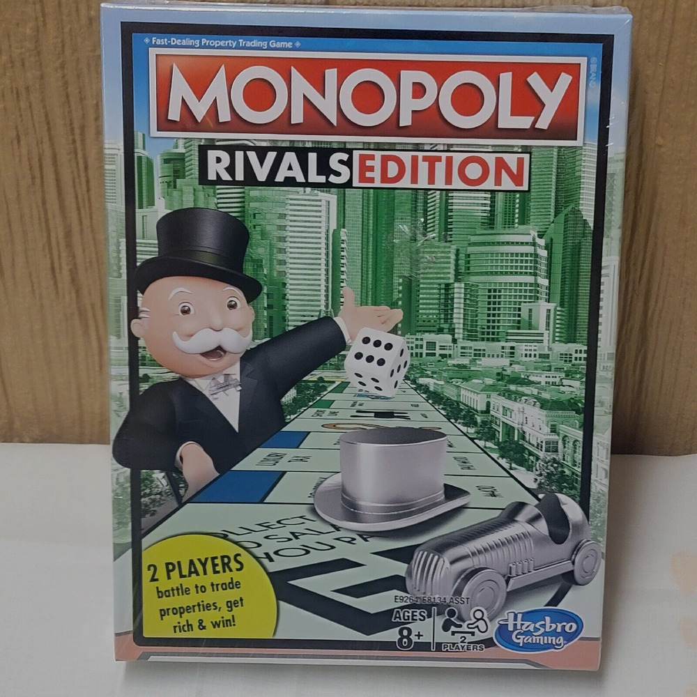 Monopoly Rivals Edition 2 Player Game Hasbro Gaming New Factory Sealed